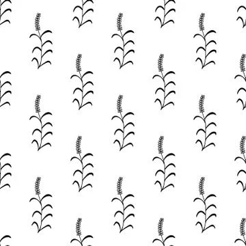 Floral seamless pattern. Isolated on white background. Vector stock illustrat イラスト素材