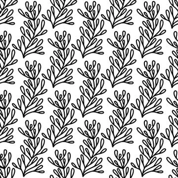Floral seamless pattern. Isolated on white background. Vector stock illustrat Stock Illustration