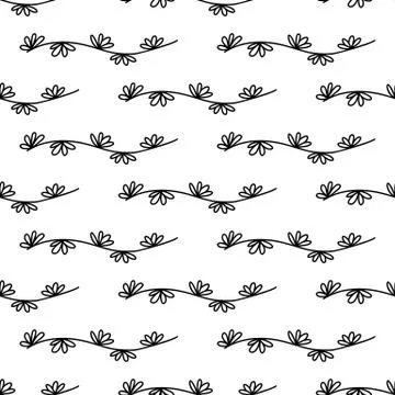 Floral seamless pattern. Isolated on white background. Vector stock illustrat Stock Illustration