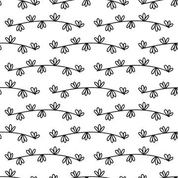 Floral seamless pattern. Isolated on white background. Vector stock illustrat Stock Illustration