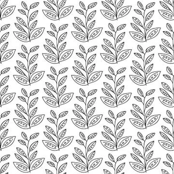 Floral seamless pattern. Isolated on white background. Vector stock illustrat Stock Illustration