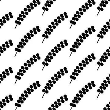 Floral seamless pattern. Isolated on white background. Vector stock illustrat Stock Illustration