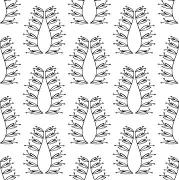 Floral seamless pattern. Isolated on white background. Vector stock illustrat 스톡 일러스트