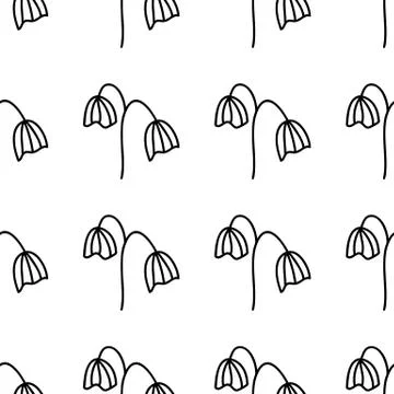 Floral seamless pattern. Isolated on white background. Vector stock illustrat Stock Illustration