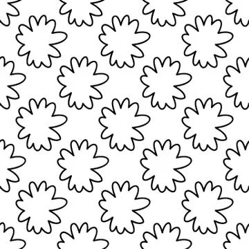 Floral seamless pattern. Isolated on white background. Vector stock illustrat Stock Illustration