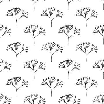 Floral seamless pattern. Isolated on white background. Vector stock illustrat Stock Illustration