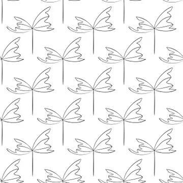 Floral seamless pattern. Isolated on white background. Vector stock illustrat 스톡 일러스트