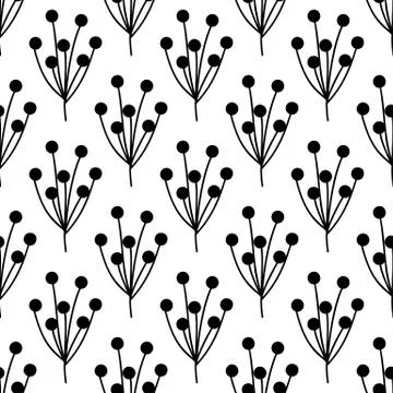 Floral seamless pattern. Isolated on white background. Vector stock illustrat Stock Illustration