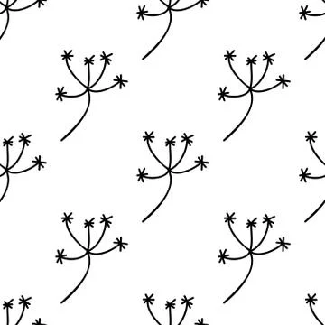 Floral seamless pattern. Isolated on white background. Vector stock illustrat Stock Illustration