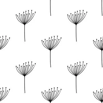 Floral seamless pattern. Isolated on white background. Vector stock illustrat Stock Illustration