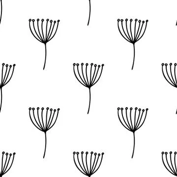 Floral seamless pattern. Isolated on white background. Vector stock illustrat Stock Illustration