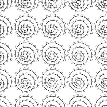 Floral seamless pattern. Isolated on white background. Vector stock illustrat Illustrazione stock