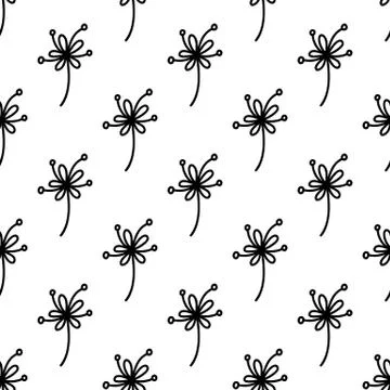 Floral seamless pattern. Isolated on white background. Vector stock illustrat Stock Illustration