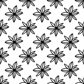 Floral seamless pattern. Isolated on white background. Vector stock illustrat Stock Illustration