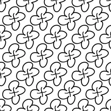 Floral seamless pattern. Isolated on white background. Vector stock illustrat Illustrazione stock