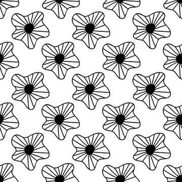 Floral seamless pattern. Isolated on white background. Vector stock illustrat Stock Illustration