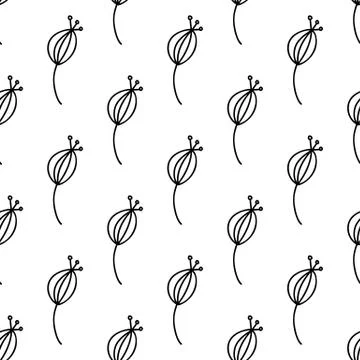 Floral seamless pattern. Isolated on white background. Vector stock illustrat Illustrazione stock