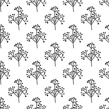 Floral seamless pattern. Isolated on white background. Vector stock illustrat 스톡 일러스트