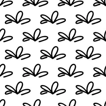 Floral seamless pattern. Isolated on white background. Vector stock illustrat Stock Illustration
