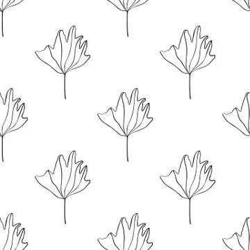 Floral seamless pattern. Isolated on white background. Vector stock illustrat Stock Illustration