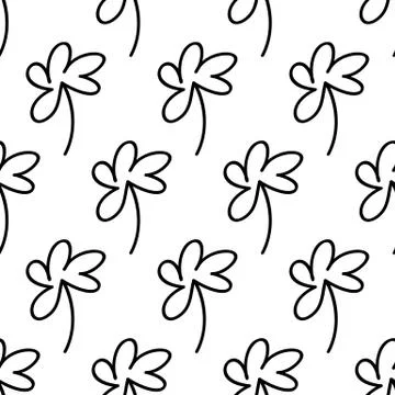 Floral seamless pattern. Isolated on white background. Vector stock illustrat Stock Illustration