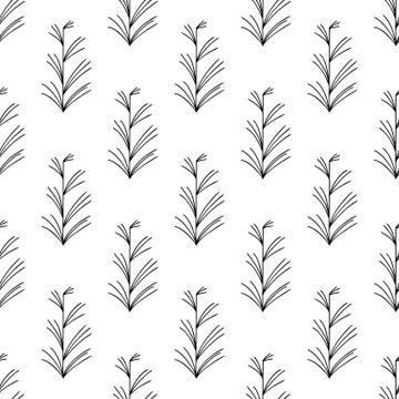 Floral seamless pattern. Isolated on white background. Vector stock illustrat Stock Illustration