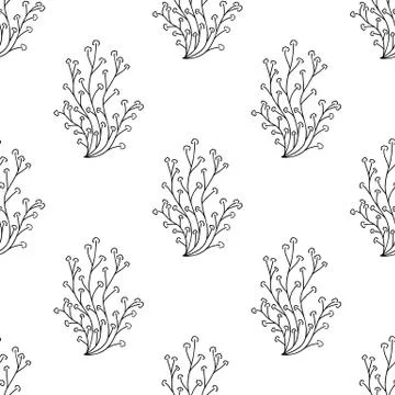 Floral seamless pattern. Isolated on white background. Vector stock illustrat Stock Illustration