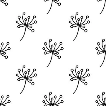 Floral seamless pattern. Isolated on white background. Vector stock illustrat Stock Illustration