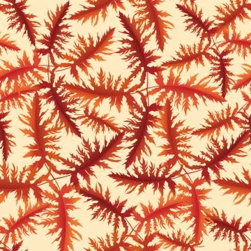 Floral seamless pattern. Leaves background. Flourish garden texture Stock Illustration