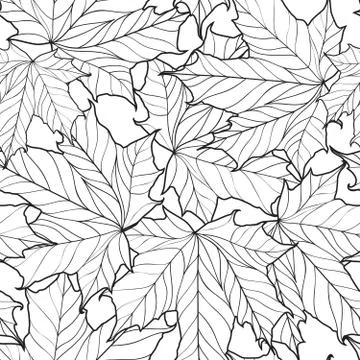 Floral seamless pattern. Leaves background. Nature wallpaper Stock Illustration