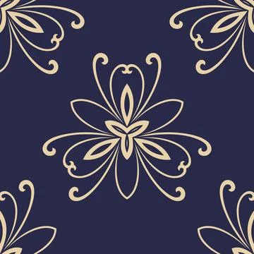 Floral Seamless Pattern With Leaves Stock Illustration
