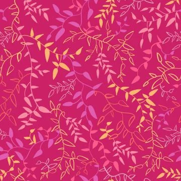 Floral seamless pattern with leaves. vector illustration Stockillustratie