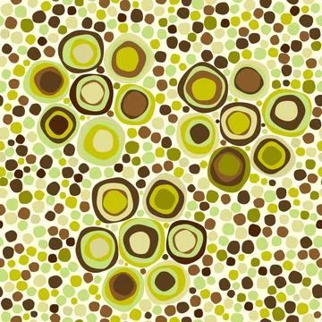 Floral seamless pattern made of dots Illustrazione stock