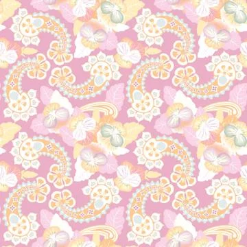 Floral seamless pattern. Oriental texture. Flower ornament Stock Illustration