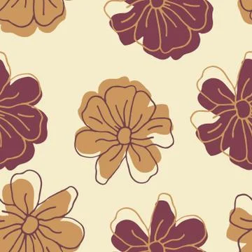 Floral seamless pattern in pink colors for package Stock Illustration