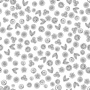 Floral seamless pattern. Plant texture for fabric, wrapping, wallpaper and paper 스톡 일러스트