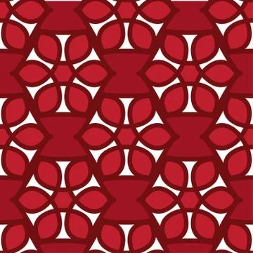 Floral seamless pattern red color Illustrazione stock
