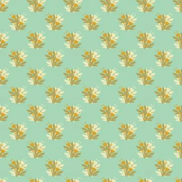 Floral seamless pattern in retro style ornament Stock Illustration