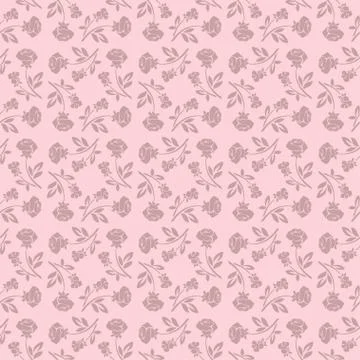 Floral seamless pattern with rose in pastel tones 스톡 일러스트