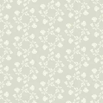 Floral seamless pattern with rose in pastel tones Stock Illustration