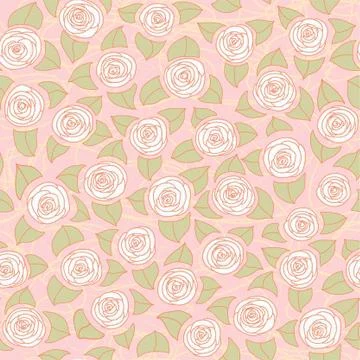 Floral seamless pattern with roses Stock Illustration