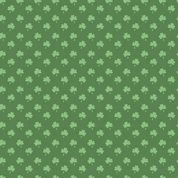 Floral seamless pattern. Saint Patricks day background with shamrock. Stock Illustration