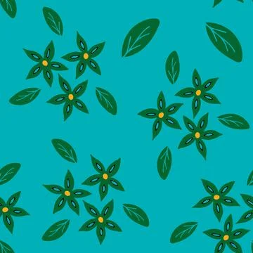 Floral Seamless Pattern. Simple Colorful Background with Flower. Stock Illustration