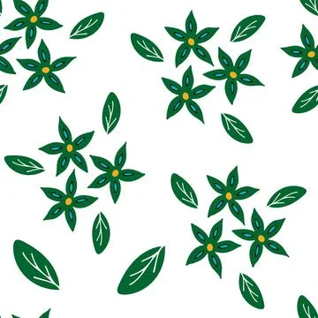 Floral Seamless Pattern. Simple Colorful Background with Flower. Stock Illustration
