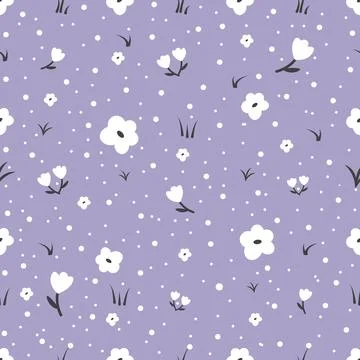 Floral seamless pattern with small flowers. Pretty for fabric, textile, wal.. Stock Illustration