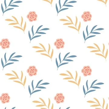 Floral seamless pattern. Spring botanical Stock Illustration