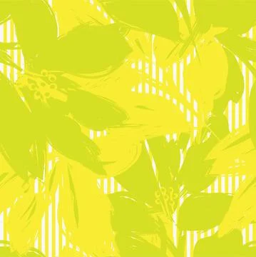 Floral Seamless Pattern with striped textures Illustrazione stock