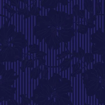 Floral Seamless Pattern with striped textures Illustrazione stock