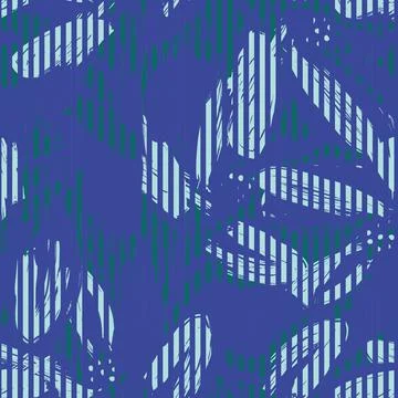 Floral Seamless Pattern with striped textures Illustrazione stock