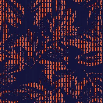 Floral Seamless Pattern with striped textures Illustrazione stock